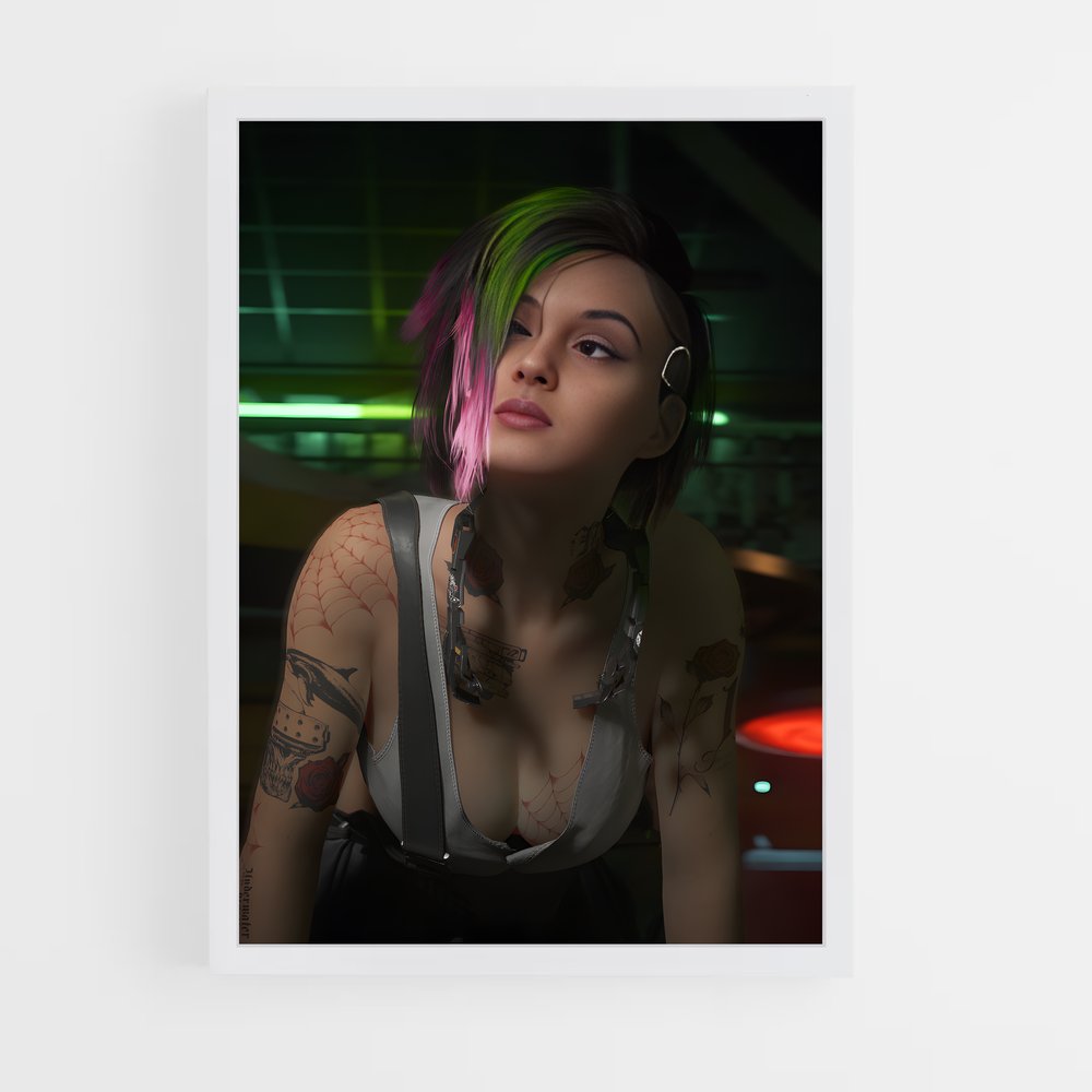 Poster Tatouages et Rêves – affiche Cyberpunk (vue 3)